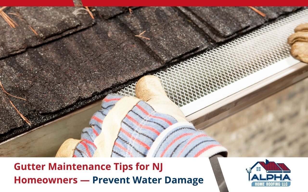 Close-up of gutter guards installed to prevent debris clogs