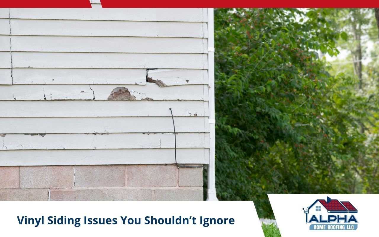 Warped and faded vinyl siding needing replacement