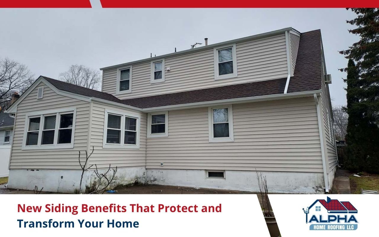 New siding being installed on a residential home in New Jersey