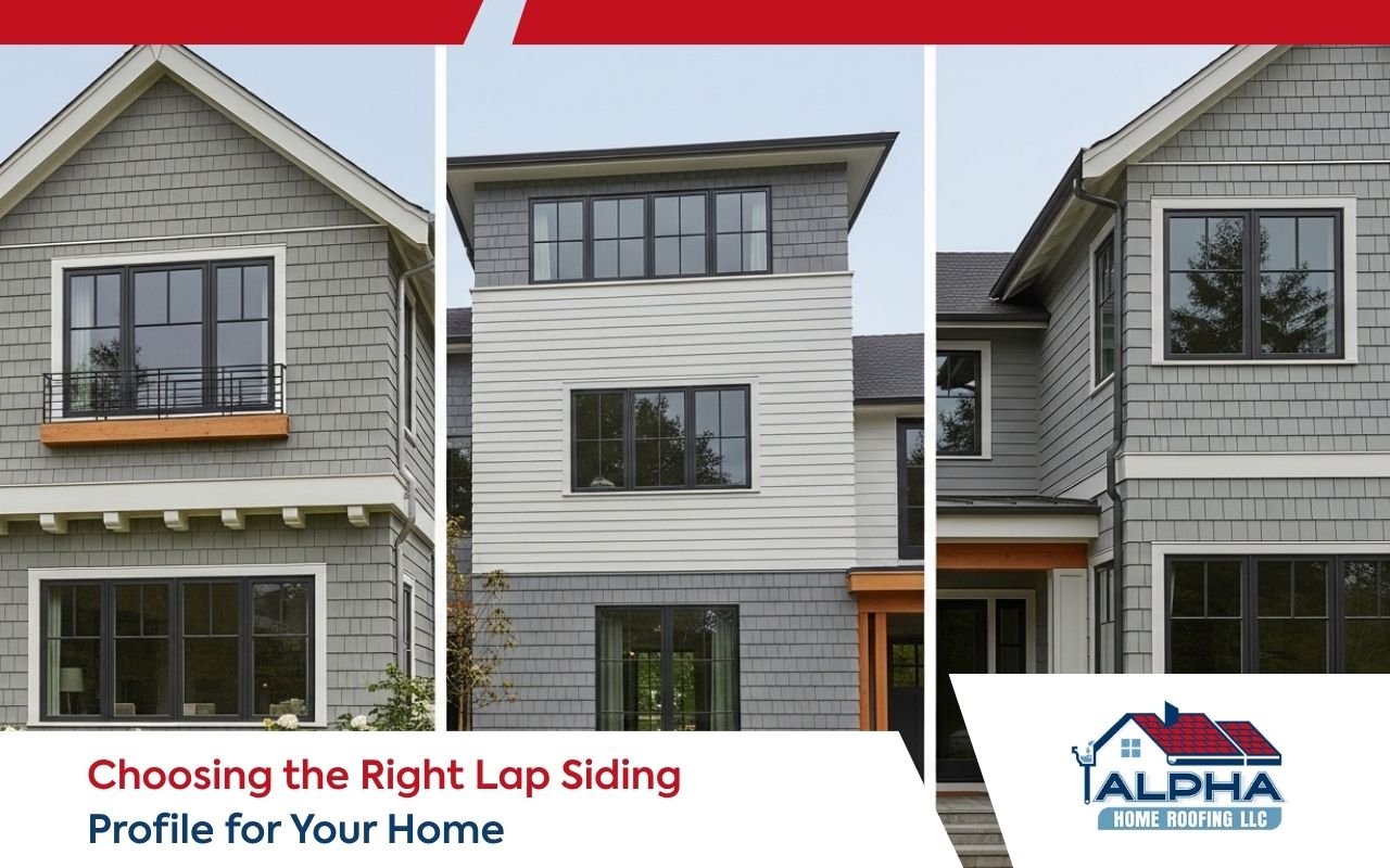 lap siding profiles on a stylish home exterior
