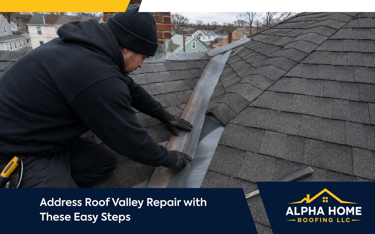 Open roof valleys guiding rainwater away from the roof