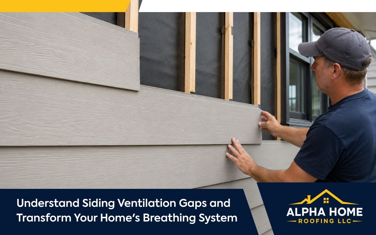 Siding ventilation gaps helping air move behind exterior wall panels