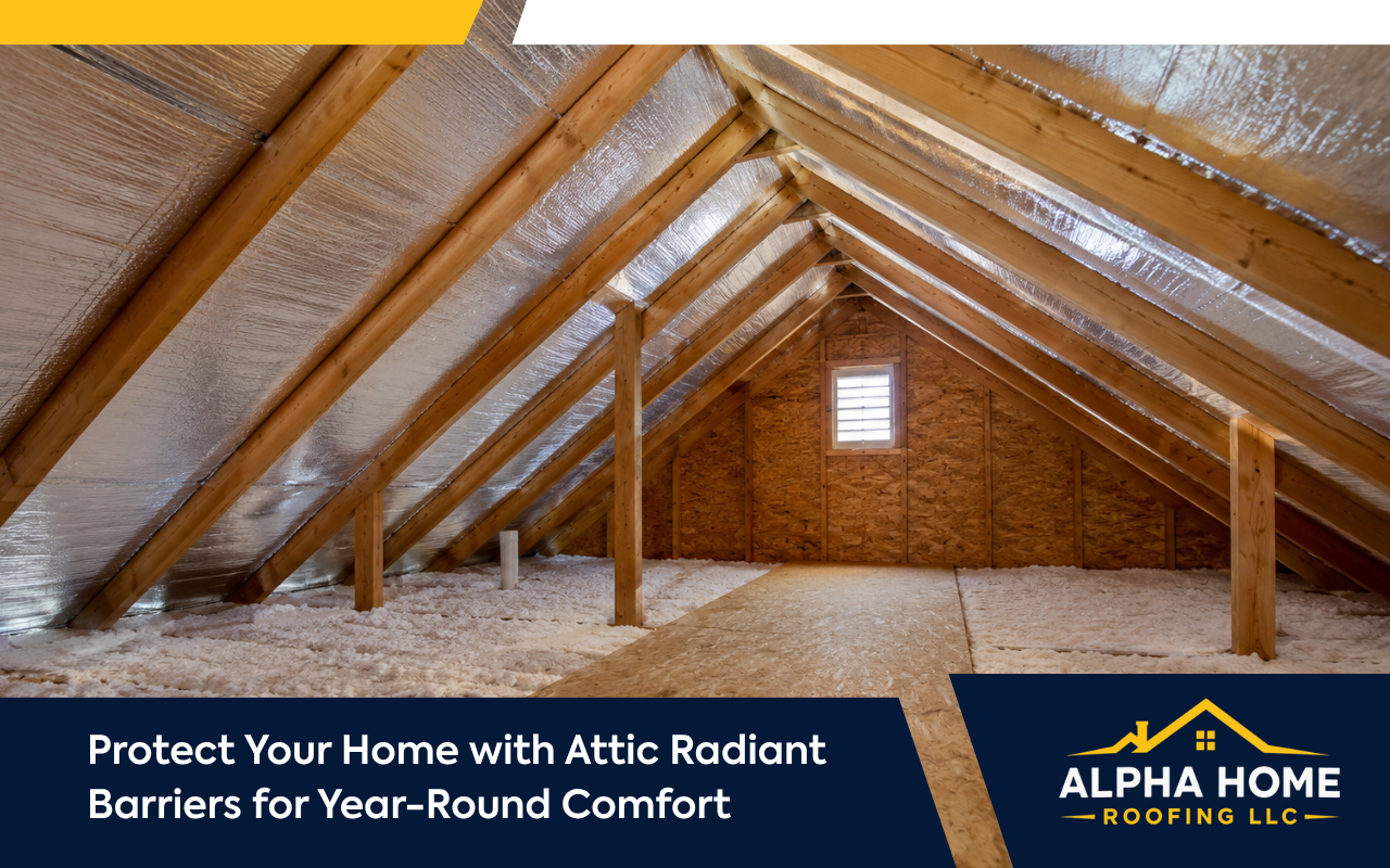 Attic radiant barriers installed to help reduce attic heat in an Elizabeth, NJ home