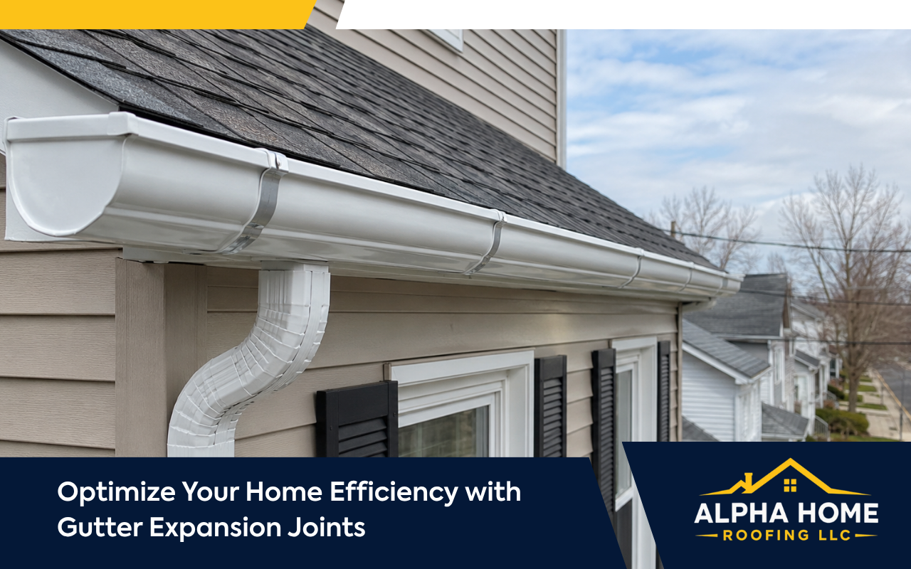 Gutter expansion joints on a home in Elizabeth, NJ